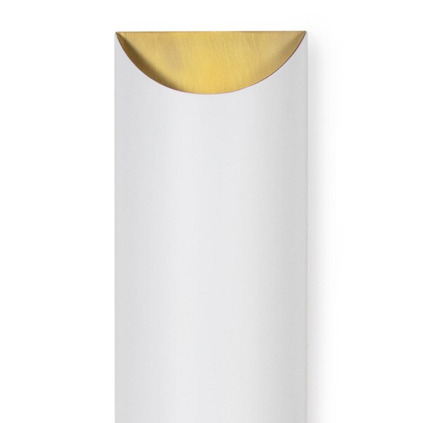 Meyer Metal Sconce (White and Natural Brass) Macro 2